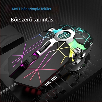 Freedom Wolf V8 vezetékes játékegér makróprogramozással, 3200 DPI, 7 programozható gomb, USB, 4 DPI-szint, 1,4 m USB-kábel