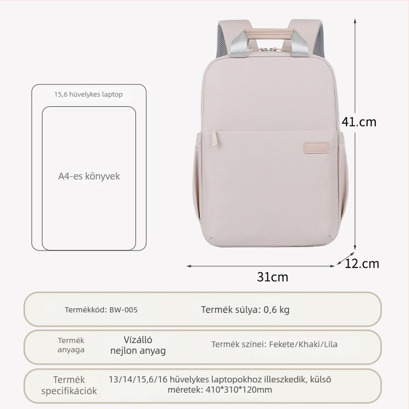 Uniszex üzleti és utazó hátizsák 16 colos laptophoz, nagy kapacitású, könnyű, multifunkcionális