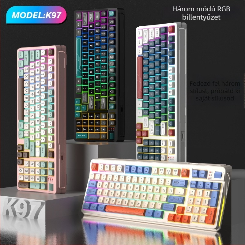 SOREX Játék billentyűzet, vezetékes, RGB háttérvilágítás, 98+ billentyű, kéztámasz