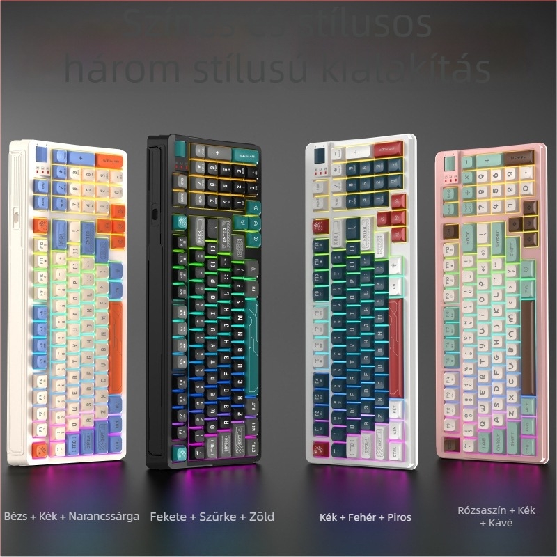 SOREX Játék billentyűzet, vezetékes, RGB háttérvilágítás, 98+ billentyű, kéztámasz