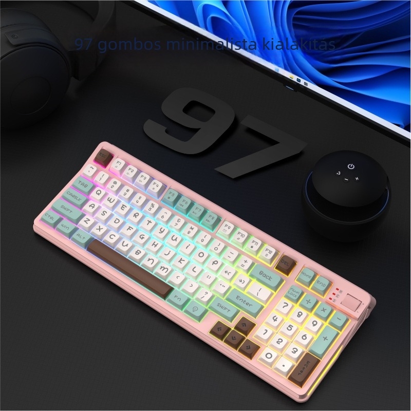 SOREX Játék billentyűzet, vezetékes, RGB háttérvilágítás, 98+ billentyű, kéztámasz