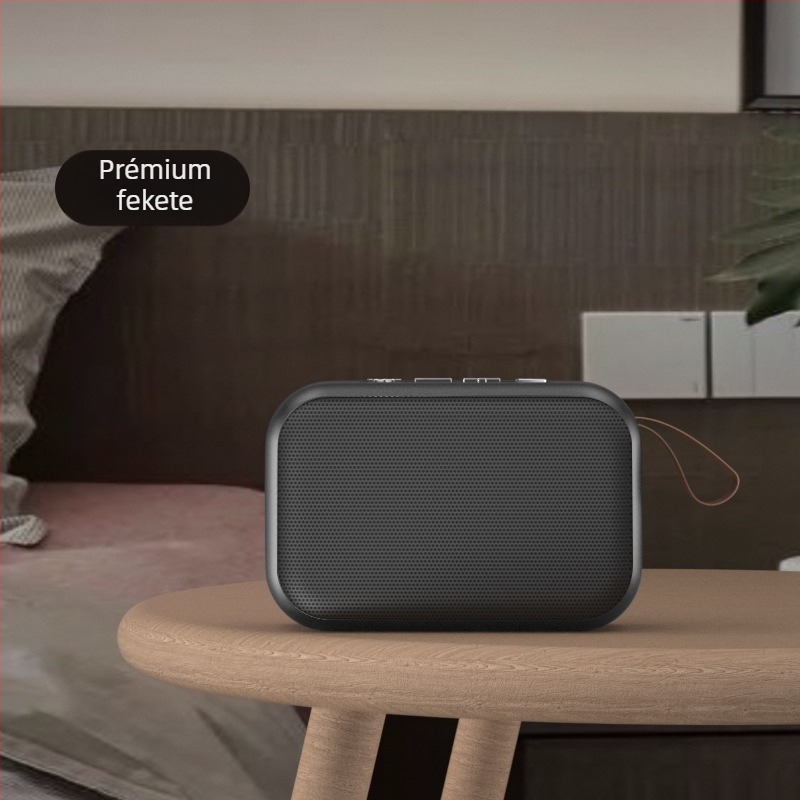 Kis méretű Bluetooth hangszóró kártyahellyel, hordozható, vezeték nélküli sztereó hang, USB tápegység, Bluetooth 4.2, 3W, 60Hz-15kHz, SNR ≥70 dB