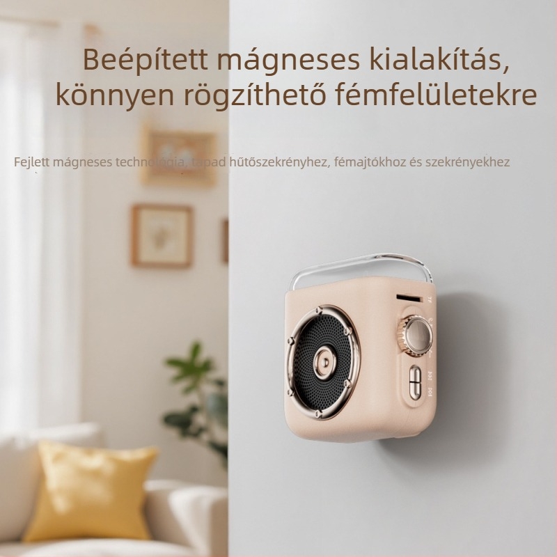 Beépített akkumulátoros Bluetooth hangszóró, 5W kimenet, Bluetooth 5.3, microSD kártya foglalat, 10 m hatótávolság