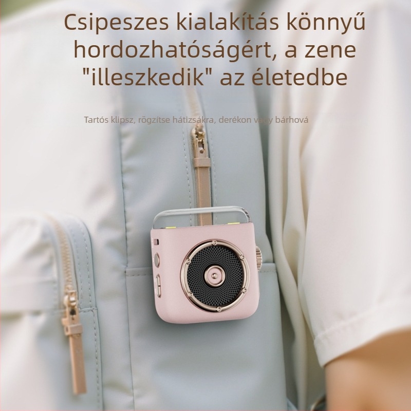 Beépített akkumulátoros Bluetooth hangszóró, 5W kimenet, Bluetooth 5.3, microSD kártya foglalat, 10 m hatótávolság