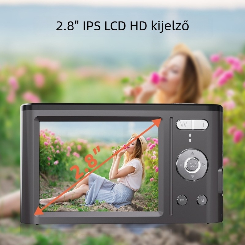 Digitális kamera 8 MP CMOS szenzorral, 18x digitális zoom, maximális felbontás 9200x6900, 2,8 hüvelykes HD LCD, USB 3.0