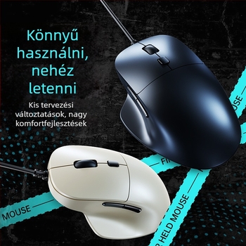 Tafiq Kábeles USB egér, 1600 DPI, 4 gomb, optikai érzékelő, ergonomikus asztali számítógéphez