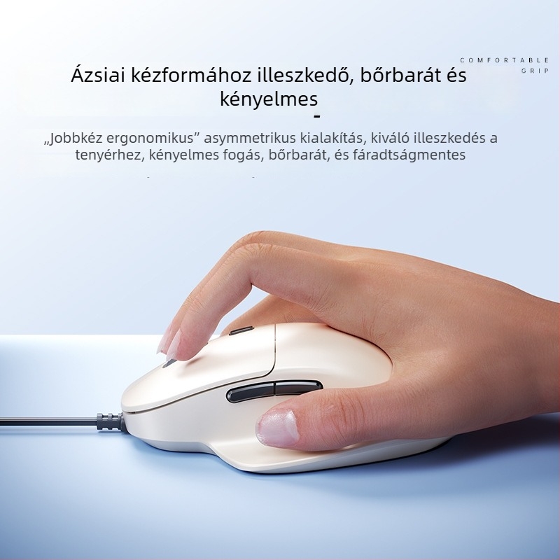 Tafiq Kábeles USB egér, 1600 DPI, 4 gomb, optikai érzékelő, ergonomikus asztali számítógéphez