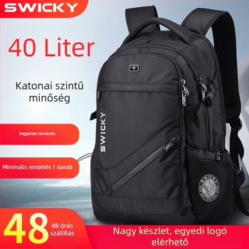 Üzleti hátizsák, nagy kapacitású, vízálló, lopás elleni védelem, lélegző — Görbült vállpánttal (Kapacitás: 36–55 L; Anyag: Poliészter; Funkciók: Légáteresztő, Vízálló, Lopás elleni)