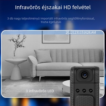 Sportos/kalandos kamera CMOS-szenzorral, 1080p felbontású videó, optikai képstabilizáció, éjszakai felvétel, SD-kártya tárhely