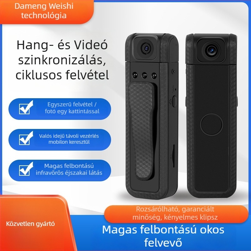 Sportos/kalandos kamera CMOS-szenzorral, 1080p felbontású videó, optikai képstabilizáció, éjszakai felvétel, SD-kártya tárhely