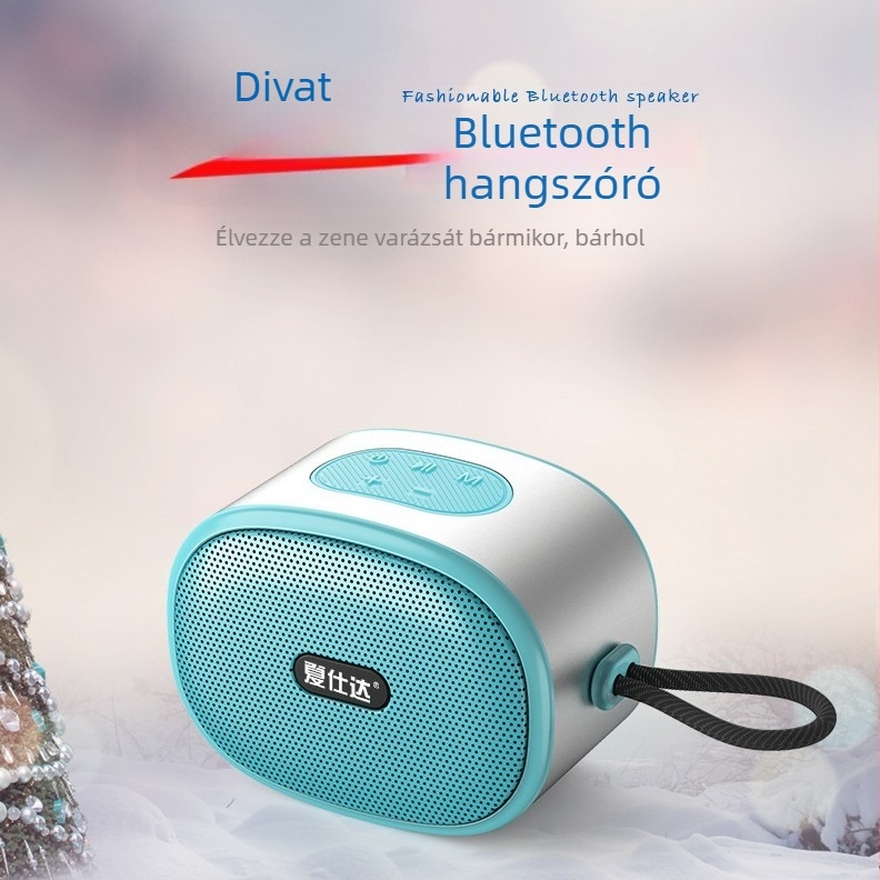 Hordozható Bluetooth hangszóró mélynyomóval - 10W, BT 5.0, 100Hz-20kHz, SNR ≥75 dB, 15 m hatótáv