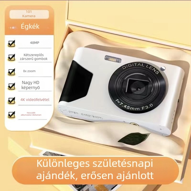 Rong Lai CCD kamera, 3x optikai zoom, optikai képstabilizálás, CCD szenzor, HD kijelző, 2025-ös kiadás