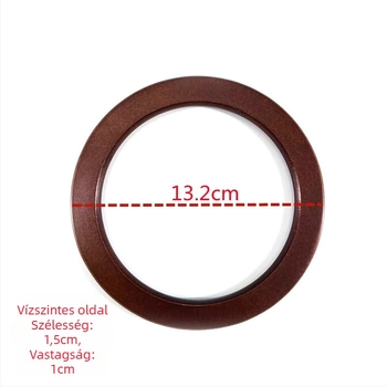 Kör alakú fa táska, szövött – Női táska (Kód: 0726; Tavasz 2022; Anyag: Fa; Minta: Más)