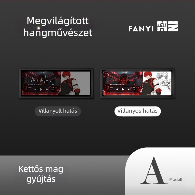 Vanart Bluetooth mini hangszóró asztali gaminghez LED hangulatfénnyel – ajándék gamernek