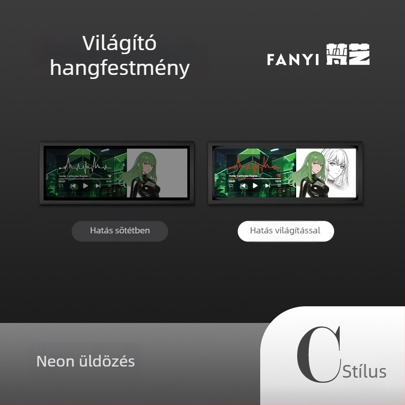Vanart Bluetooth mini hangszóró asztali gaminghez LED hangulatfénnyel – ajándék gamernek