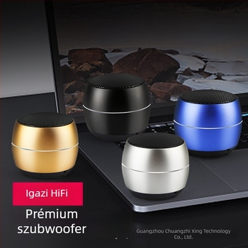 Fémházú vezeték nélküli Bluetooth mini hangszóró, Bluetooth 5.3, hangfrekvenciaskála 60 Hz–15 kHz, SNR ≥70 dB, beépített akkumulátor 300–500 mAh, névleges teljesítmény 3 W