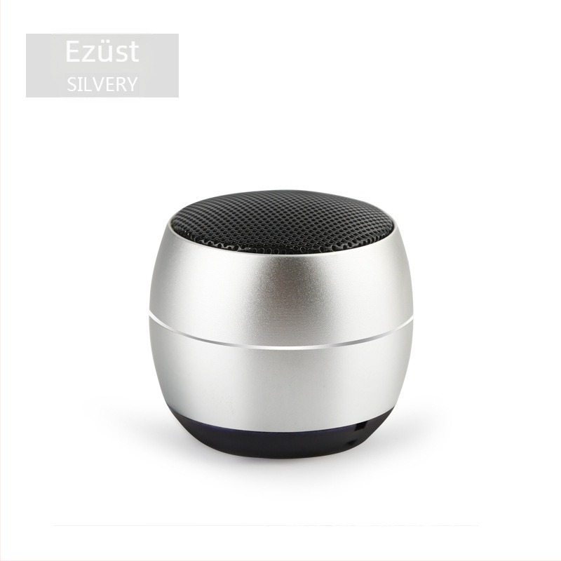 Fémházú vezeték nélküli Bluetooth mini hangszóró, Bluetooth 5.3, hangfrekvenciaskála 60 Hz–15 kHz, SNR ≥70 dB, beépített akkumulátor 300–500 mAh, névleges teljesítmény 3 W