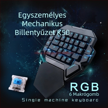 Egykezes mechanikus numerikus billentyűzet – USB hordozható mini bal kézhez