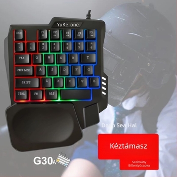 Egykezes mechanikus numerikus billentyűzet – USB hordozható mini bal kézhez