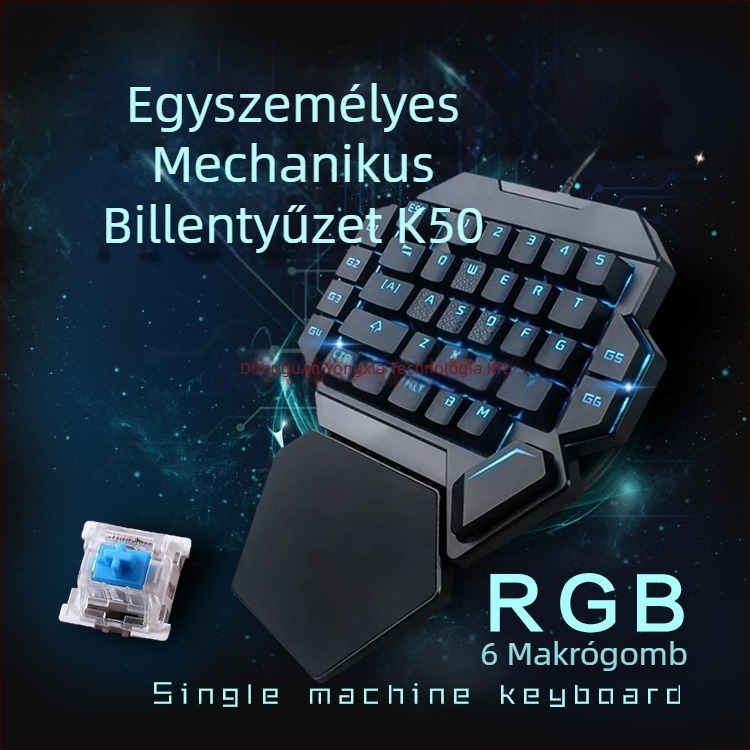 Egykezes mechanikus numerikus billentyűzet – USB hordozható mini bal kézhez