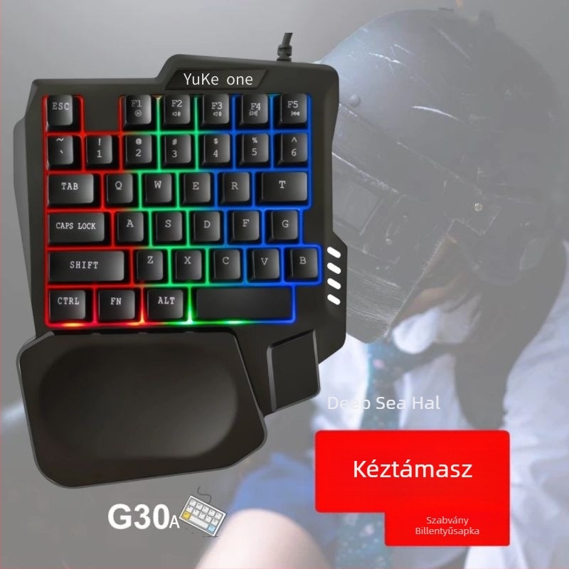 Egykezes mechanikus numerikus billentyűzet – USB hordozható mini bal kézhez