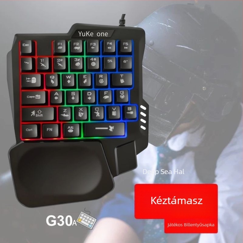 Egykezes mechanikus numerikus billentyűzet – USB hordozható mini bal kézhez