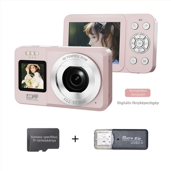 All-in-One digitális kamera 18x optikai zoom, CMOS-érzékelő, 2,8 hüvelykes LCD, 1080p, MicroSD-kártya foglalat