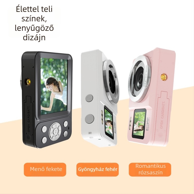 All-in-One digitális kamera 18x optikai zoom, CMOS-érzékelő, 2,8 hüvelykes LCD, 1080p, MicroSD-kártya foglalat
