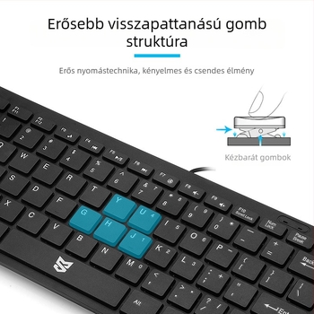 Sansoni vékony vezetékes, hangtalan billentyűzet, 78 gomb, modell N-K11, ABS, 1,2 m kábel