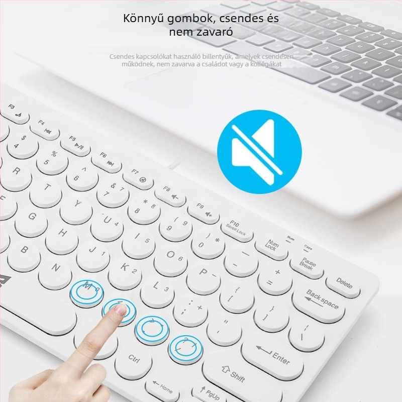 Sansoni vékony vezetékes, hangtalan billentyűzet, 78 gomb, modell N-K11, ABS, 1,2 m kábel