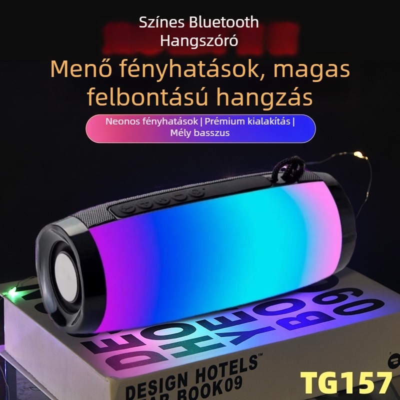 Bluetooth hangszóró 2x Hi‑Fi meghajtóval, beépített akkumulátor 1000–1200 mAh, 10W, Bluetooth 5.3, frekvencia-tartomány 120 Hz–20 kHz