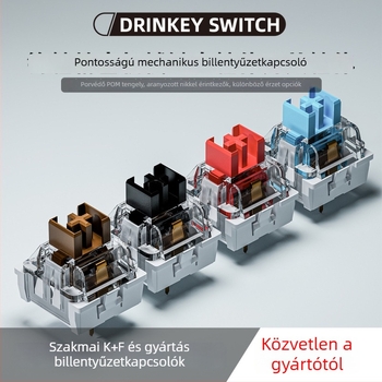 Precíz mechanikus billentyűzetkapcsolók – hárompin, hot-swappable, porálló, lineáris tengely, RGB háttérvilágítás