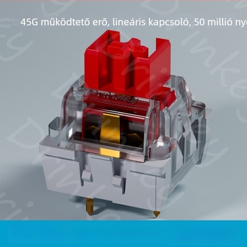 Precíz mechanikus billentyűzetkapcsolók – hárompin, hot-swappable, porálló, lineáris tengely, RGB háttérvilágítás