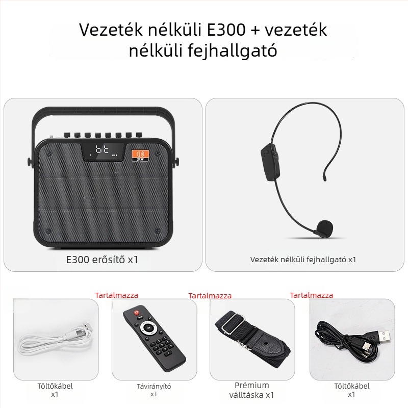 Külső Bluetooth hangszóró, hordozható, 60W, Bluetooth 5.0, beépített 6000mAh akkumulátor, akár 15 m hatótávolság, frekvencia-válasz 80 Hz–18 kHz