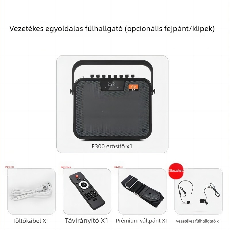 Külső Bluetooth hangszóró, hordozható, 60W, Bluetooth 5.0, beépített 6000mAh akkumulátor, akár 15 m hatótávolság, frekvencia-válasz 80 Hz–18 kHz