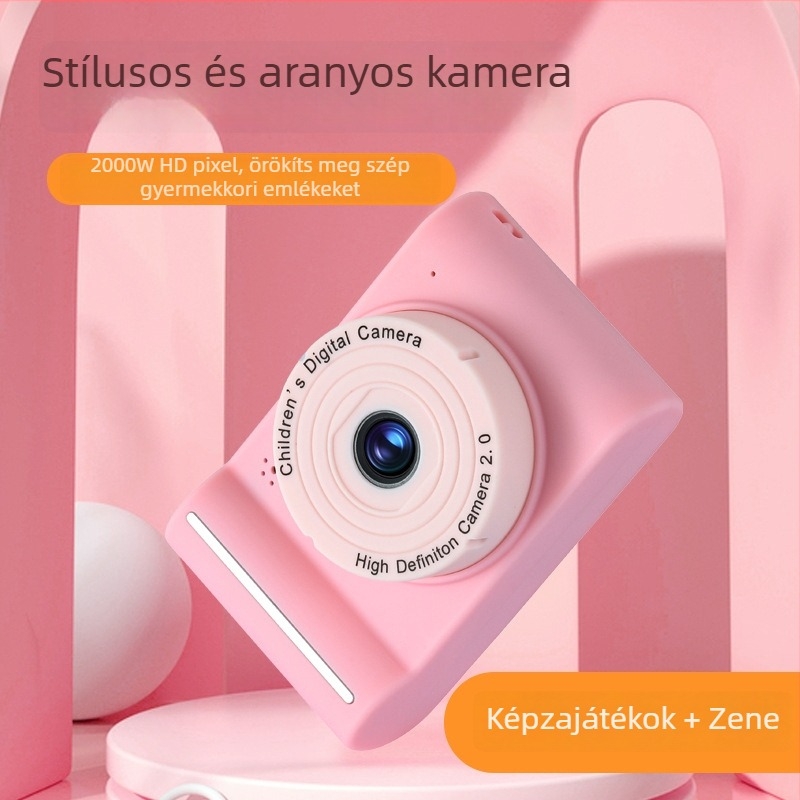 A16 gyerekeknek szánt digitális kamera: 20 MP, 2 hüvelykes kijelző, SD-kártya, 12 órás akkumulátor-üzemidő