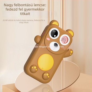 HY-08 Gyermekeknek szánt multfunkciós digitális fényképezőgép játékhoz, 2.4 hüvelykes LCD, 3.0 MP, ABS+szilikon test, 7–8 órás üzemidő