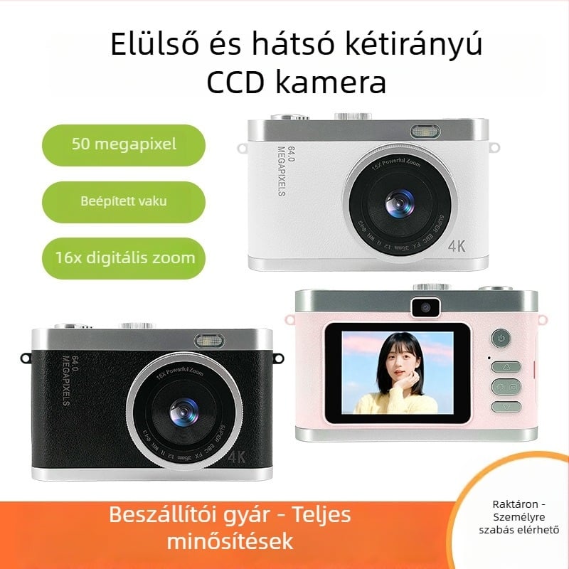 Gyerekeknek szóló kamera kettős kamerával, modell Y03s, 1–5 MP, TF-kártya, 3–5 órás akkumulátor, videózás, fényképezés, szűrő, fényképek nyomtatása