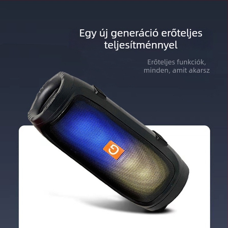 Vezeték nélküli Bluetooth hangszóró TWS kettős sztereóval, 6W kimenet, beépített 500–800 mAh-s akkumulátor, Bluetooth 5.0, frekvenciaválasz 100 Hz–20 kHz, működési távolság 10 m