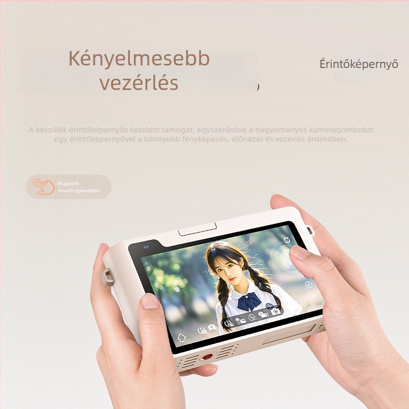 DX8 digitális kamera érintőképernyővel, CMOS szenzor, 24 MP, periszkópos széles látószögű objektív, Wi‑Fi