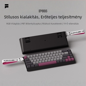 Furycube IP68S 68–gombos vezetékes membrán billentyűzet RGB háttérvilágítással, irodai és játékhoz
