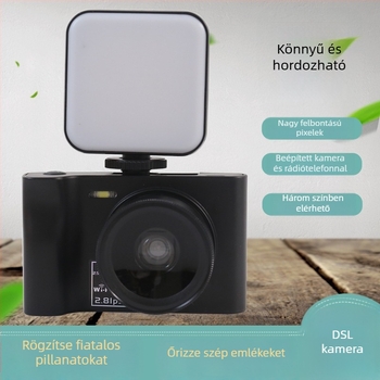 DC16 Digitális kamera széles látószögű periszkópos objektívvel, CMOS 1/2.5 hüvelykes szenzor, 24MP+, 16x digitális zoom, külső töltőfény