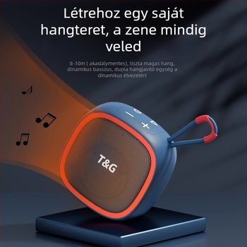 Mini Bluetooth hangszóró kártyahely, Bluetooth 5.0, IPX7 vízálló, beépített 500–800 mAh akkumulátor, frekvencia-válasz 100 Hz–20 kHz, SNR ≥70 dB