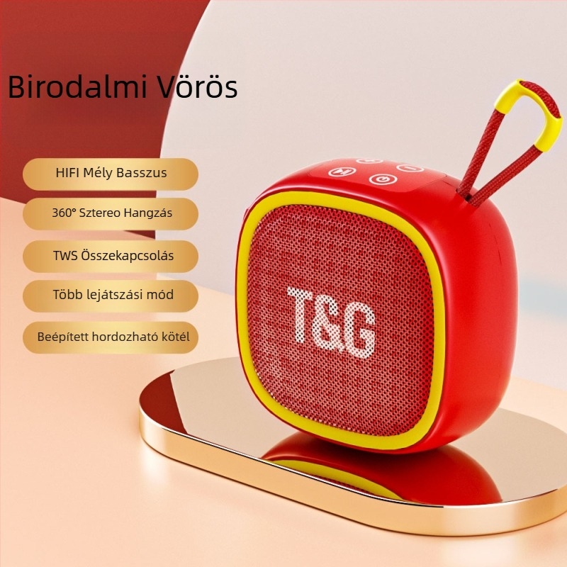 Mini Bluetooth hangszóró kártyahely, Bluetooth 5.0, IPX7 vízálló, beépített 500–800 mAh akkumulátor, frekvencia-válasz 100 Hz–20 kHz, SNR ≥70 dB
