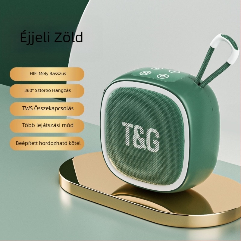 Mini Bluetooth hangszóró kártyahely, Bluetooth 5.0, IPX7 vízálló, beépített 500–800 mAh akkumulátor, frekvencia-válasz 100 Hz–20 kHz, SNR ≥70 dB