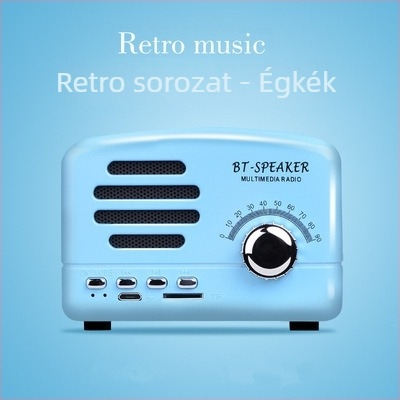BT01 Kreatív retro Bluetooth hangszóró fa textúrával, beépített 300–500 mAh akkumulátor, 5 W, Bluetooth 2.1, 100 Hz–20 kHz, SNR ≥75 dB.
