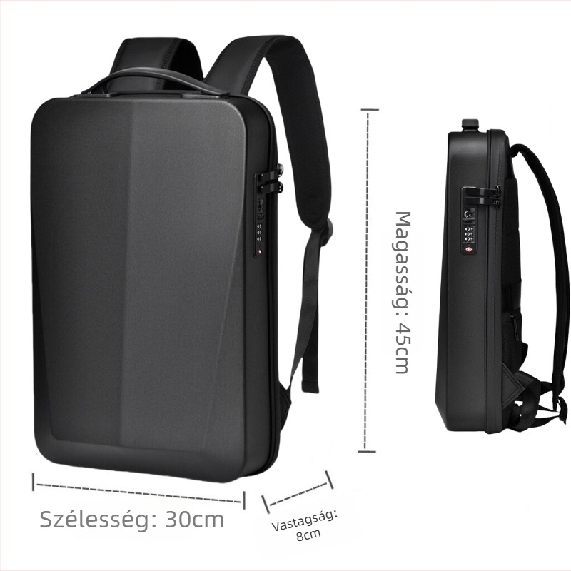 Üzleti laptop hátizsák PC anyagból, vízálló, 20–35L kapacitás, görbült vállpánt, utazásokhoz üzleti célokra