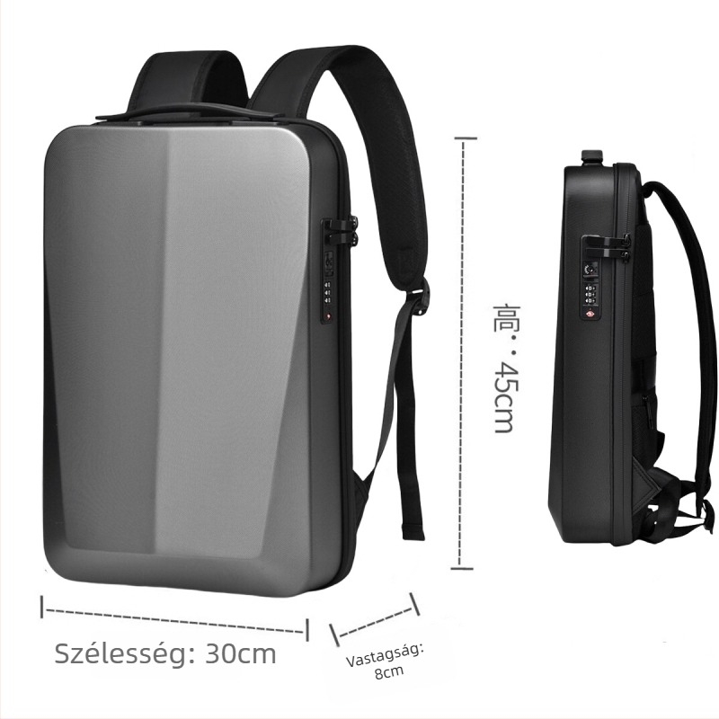 Üzleti laptop hátizsák PC anyagból, vízálló, 20–35L kapacitás, görbült vállpánt, utazásokhoz üzleti célokra