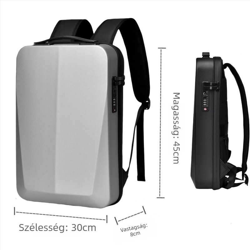 Üzleti laptop hátizsák PC anyagból, vízálló, 20–35L kapacitás, görbült vállpánt, utazásokhoz üzleti célokra