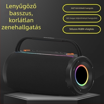 Hordozható Bluetooth hangszóró IPX5 vízálló, 8W kimenet, beépített akkumulátor 2000–4000 mAh, Bluetooth 5.3, frekvencia-tartomány 100 Hz–20 kHz